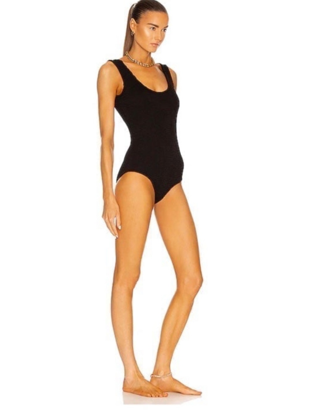 Bottega Veneta 🌸 size  38 Textured Black One-Piece Swimsuit
